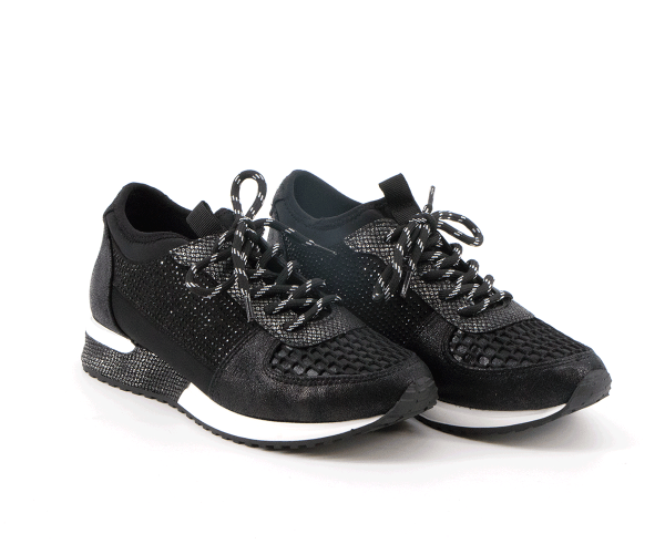 la strada - Sneaker black cracked - 1904004-1401