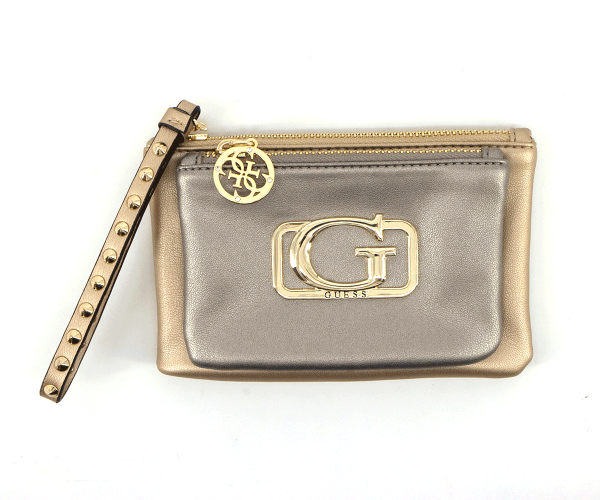 Guess Double Pouch Gold/Silber - PW7382P0422
