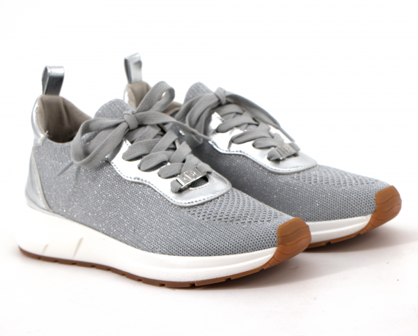la strada - Sneaker light grey - silver knitted - 2001335