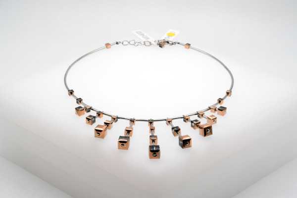 Coeur de Lion - GeoCUBE® Halskette - roségold